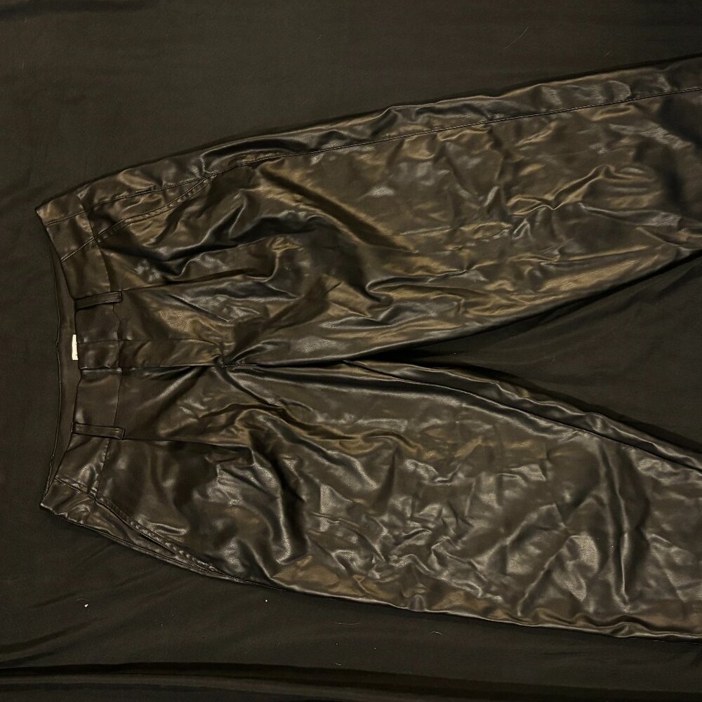 A New Day Leather Straight Leg Pants (size 10)
